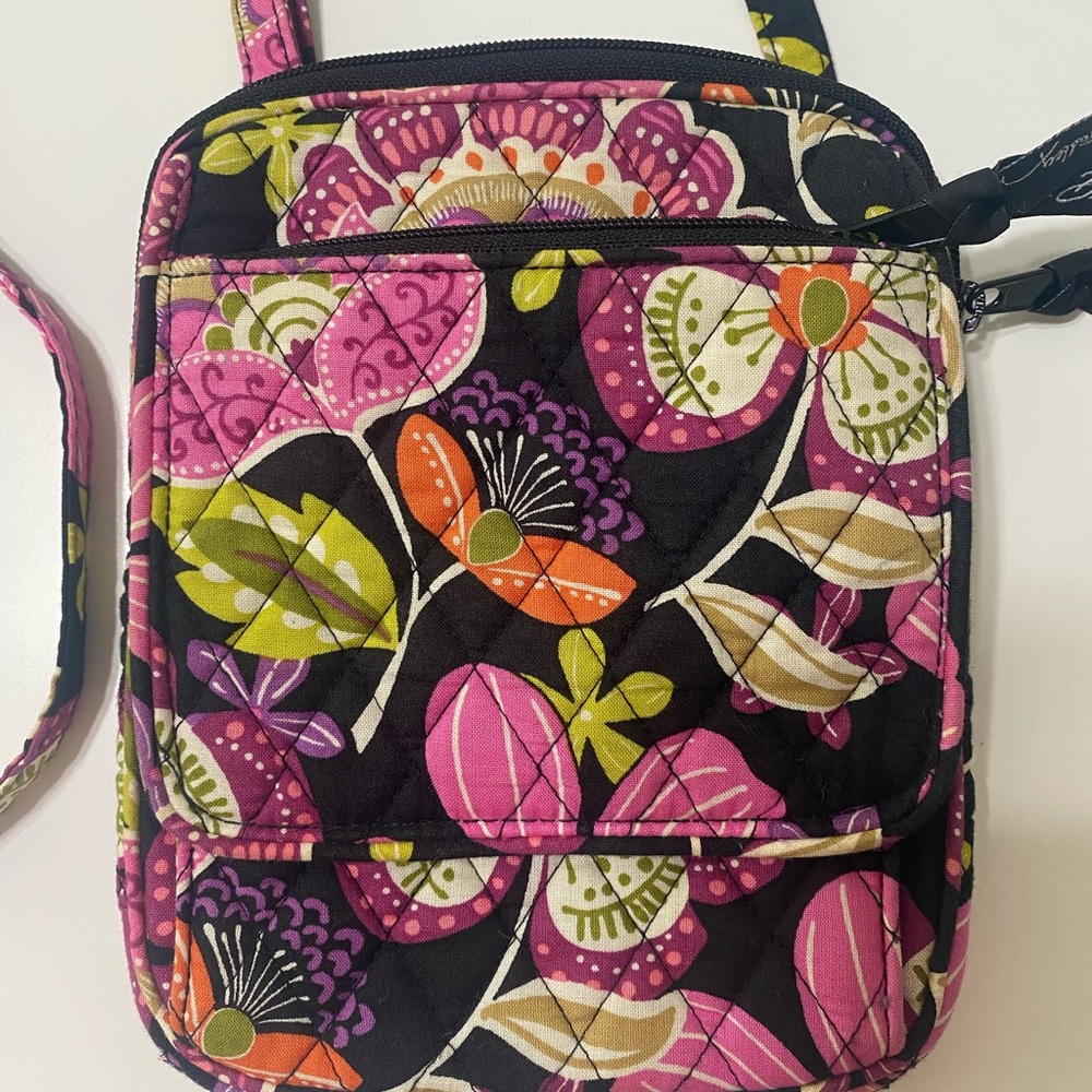 Vera Bradley Pink and Orange Floral Crossbody Bag